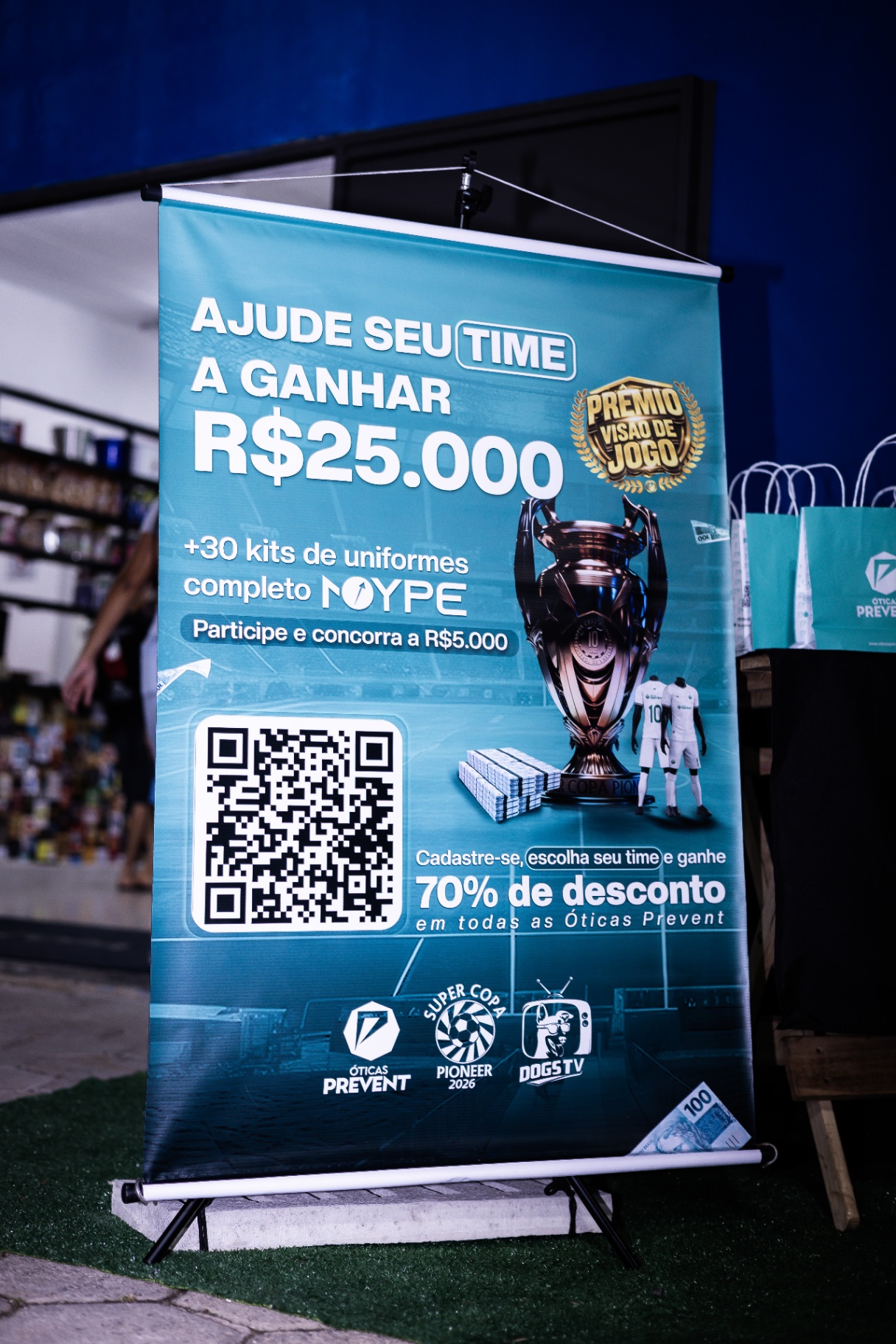 Banner da campanha Visão de Jogo — Prêmio R$ 25.000